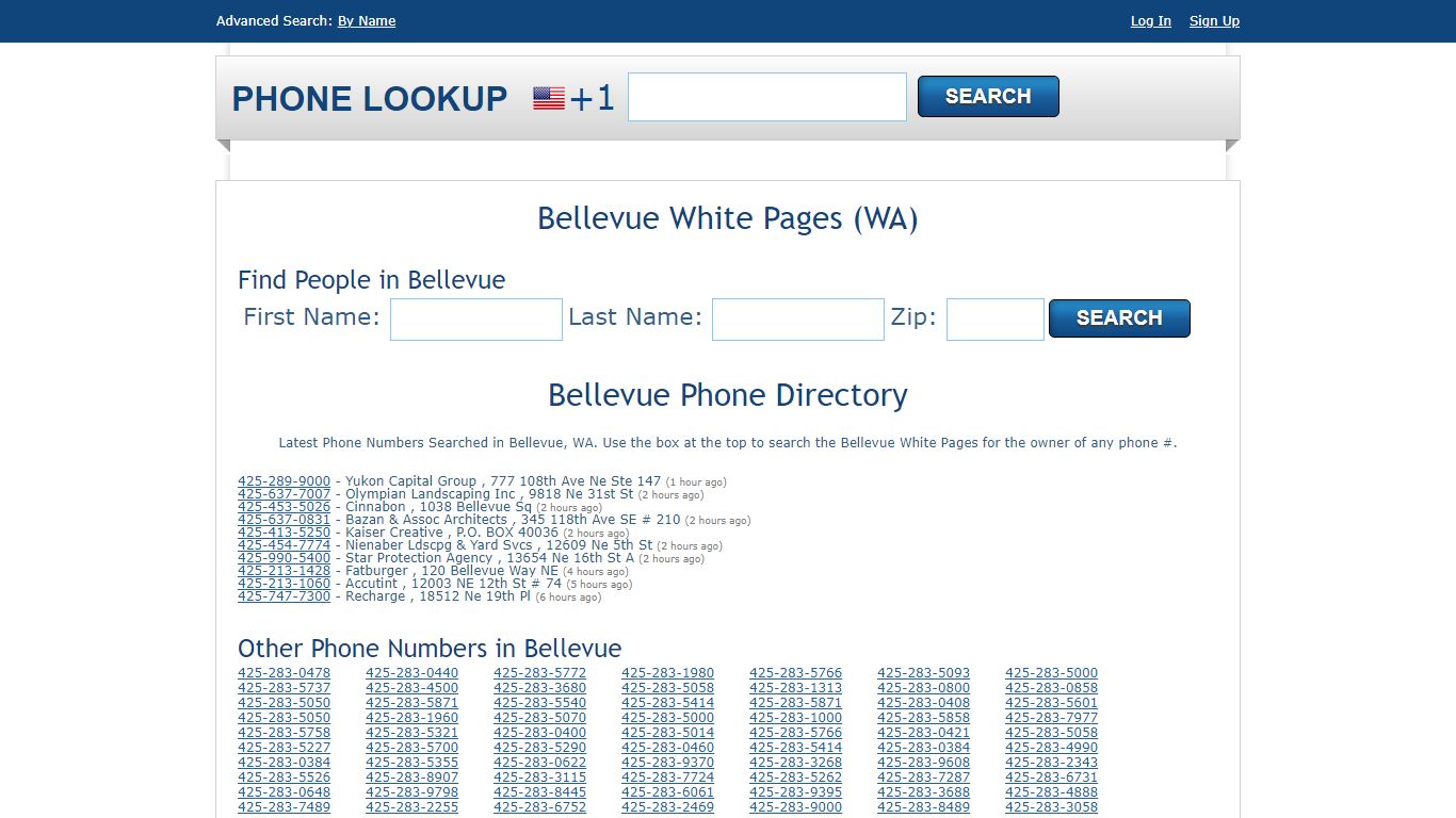 Bellevue White Pages - Bellevue Phone Directory Lookup